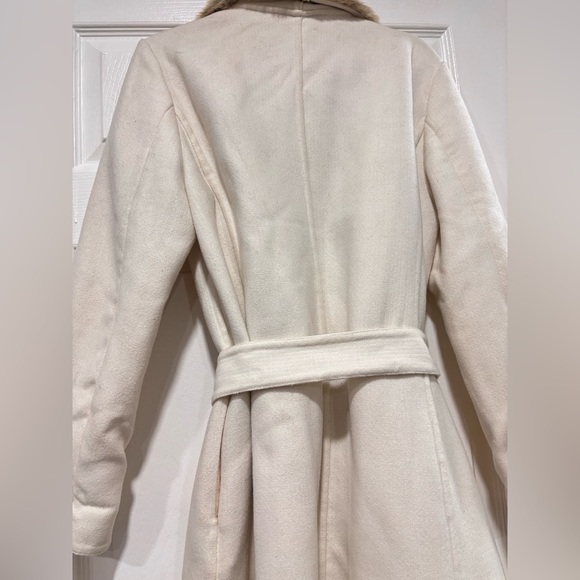 ALFANI BELTED FAUX-FUR COLLAR COAT - Picture 5 of 5